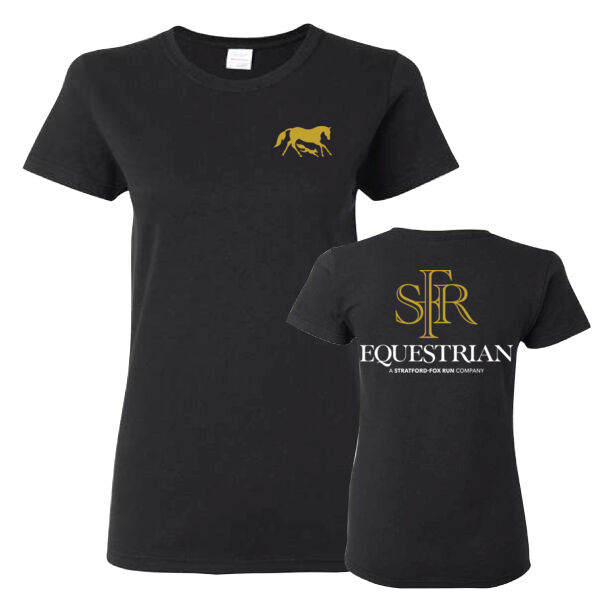 Gildan Women's Icon Equestrian Front & Back Printed T-Shirt Thumbnail