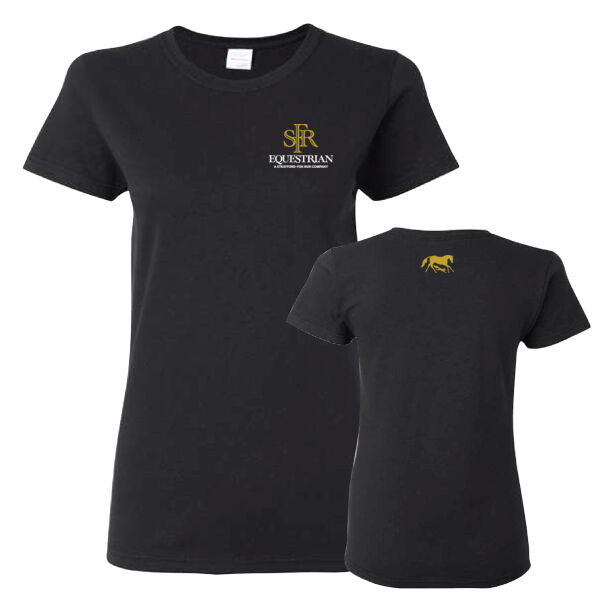 Gildan Women's SFR Equestrian Front & Back Printed T-Shirt Thumbnail